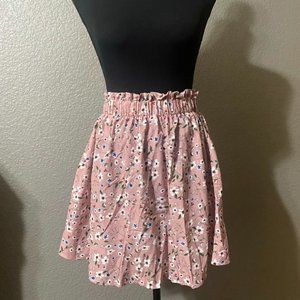Pink Floral Skirt